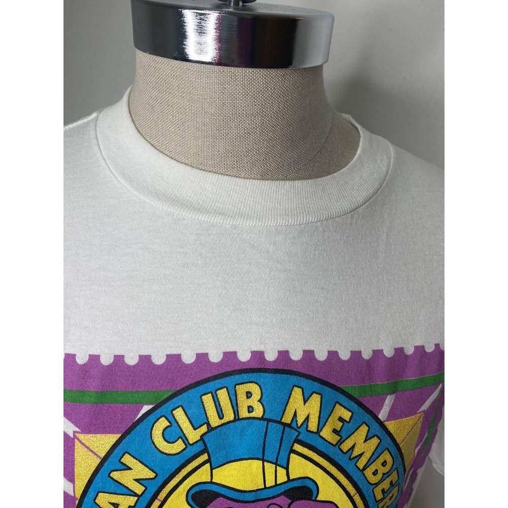 Vintage Barney Dinosaur Fan Club Member HTF Adult T Shirt L Single Stitch 1992 - Picture 7 of 12